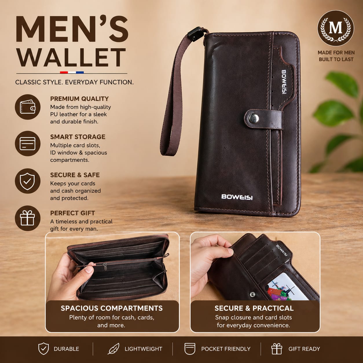BOWEISI Luxury Wallet